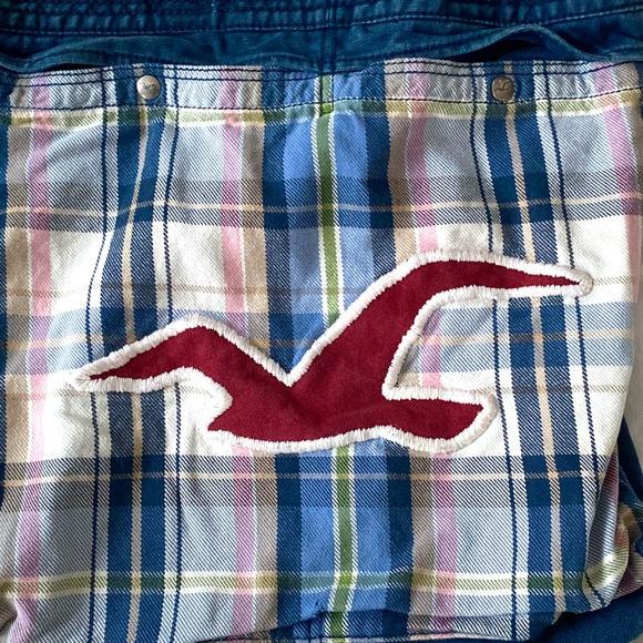 Adorable hollister navy and plaid tote bag💙 - Picture 3 of 10